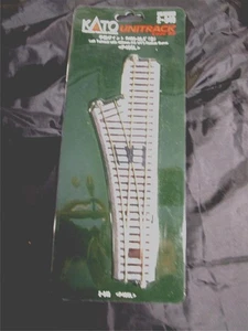 New Kato HO 2-840 Unitrack Left Hand Manual Turnout 19 1/4" Radius Curve - Picture 1 of 3