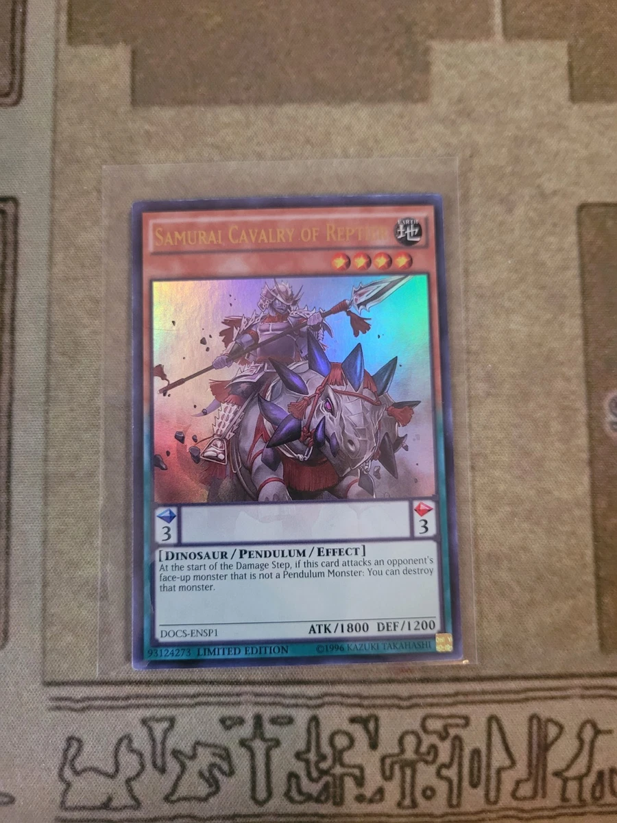 Yu-Gi-Oh! Samurai Cavalry Of Reptier Ultra Rare Card - DOCS-ENSP1, Dimension Of Chaos, Limited Edition