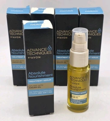 X5 Avon Advance Techniques Nourishment Moroccan Argan Oil Hair Serum 30ml New - Image 1 of 4