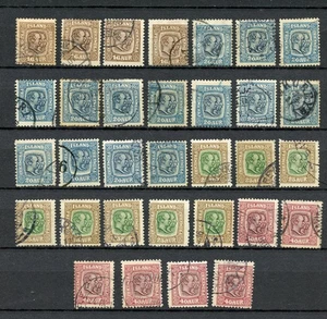 Iceland #78-81 (I666) with duplicates, Christian IX & Frederik, U,FFVF,CV$426.50 - Picture 1 of 1