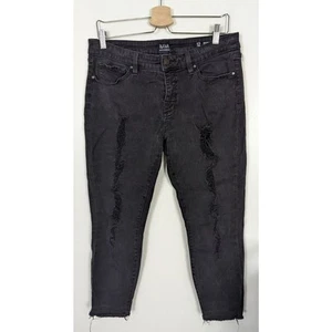 Ana Size 12 Skinny Ankle Black Jeans Stretch Distressed (#8) - Picture 1 of 2