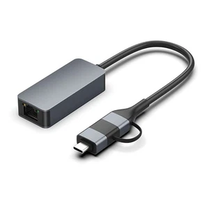 Laptop Ethernet 175mm Typ-C USB3.0 auf RJ45 Port NAS 2500Mbps 2.5G Netzwerkkarte - Afbeelding 1 van 5