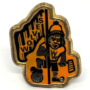 Vintage Wolves Coffer Pin Badge Wolverhampton Wanderers Football Fan Flag Rattle - Picture 1 of 10