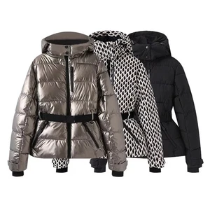 Chaqueta acolchada cálida de invierno para mujer Abrigo con capucha Cinturón Grueso Estilo Esquí Reino Unido 6-14 - Imagen 1 de 11