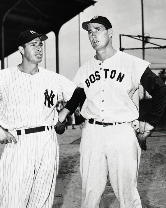 Foto 8x10 TED WILLIAMS y Joe Dimaggio Medias Rojas de Boston Nueva York Yankees impresión Foto 1 de 1