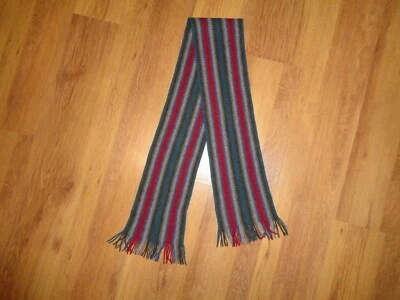 BUFANDA ROBERT MACKEY HOLM MILL STEWARTON PURA LANA NUEVA RAYAS FLECOS ESTRECHOS Foto 1 de 4