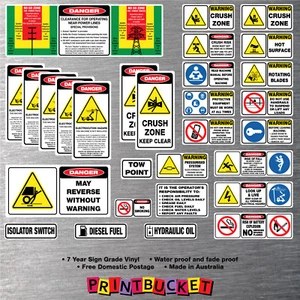 EWP Scissor Boom Lift risk assessment safety stickers full kit 27 piece - Picture 1 of 6