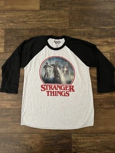 Stranger Things Netflix Gray Black Long Sleeve Shirt Women's Size M - Picture 1 of 6