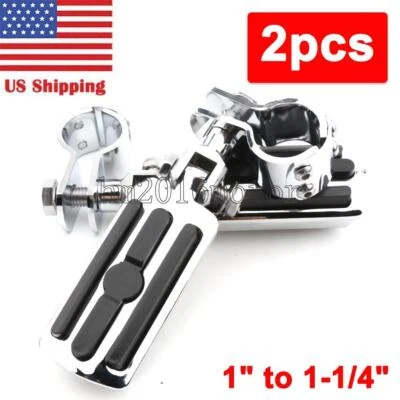 Highway Foot Pegs Mount wtih Clamps For Honda VTX1300 R C S T VTX1800 C F N R US - Image 1 of 4