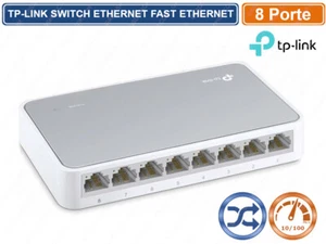 HUB DI RETE SWITCH ETHERNET 8 PORTE 10 / 100 Mbps TP-LINK TL-SF1008D - Foto 1 di 3
