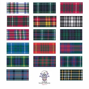Berisfords Scottish Tartan Ribbon 25m Reel - Choice of 4 Widths and 17 Patterns - Picture 1 of 18
