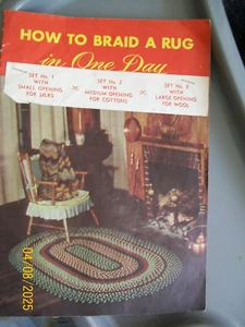 HOW TO BRAID A RUG IN ONE DAY BOOKLET-Nu -FLEX CORP. 1949 - Picture 1 of 3
