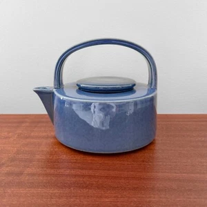 Rare Vintage Signe Persson-Melin Rörstrand Blue Stoneware Teapot - Picture 1 of 7