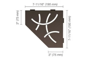 Schluter SHELF-E - Pentagonal Curve Design - Bronze - SES2D6TSOB - Picture 1 of 1