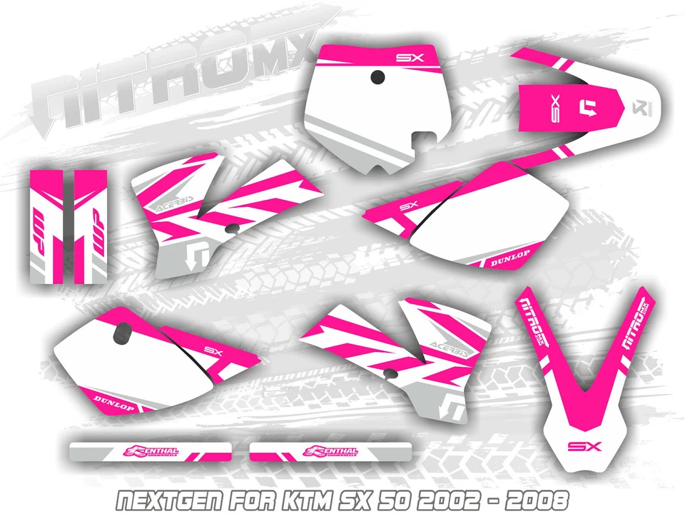 Kit gráfico NitroMX para KTM SX 50 SX50 2002 2003 2004 2005 2006 2007 2008 calcomanías Foto 1 de 1