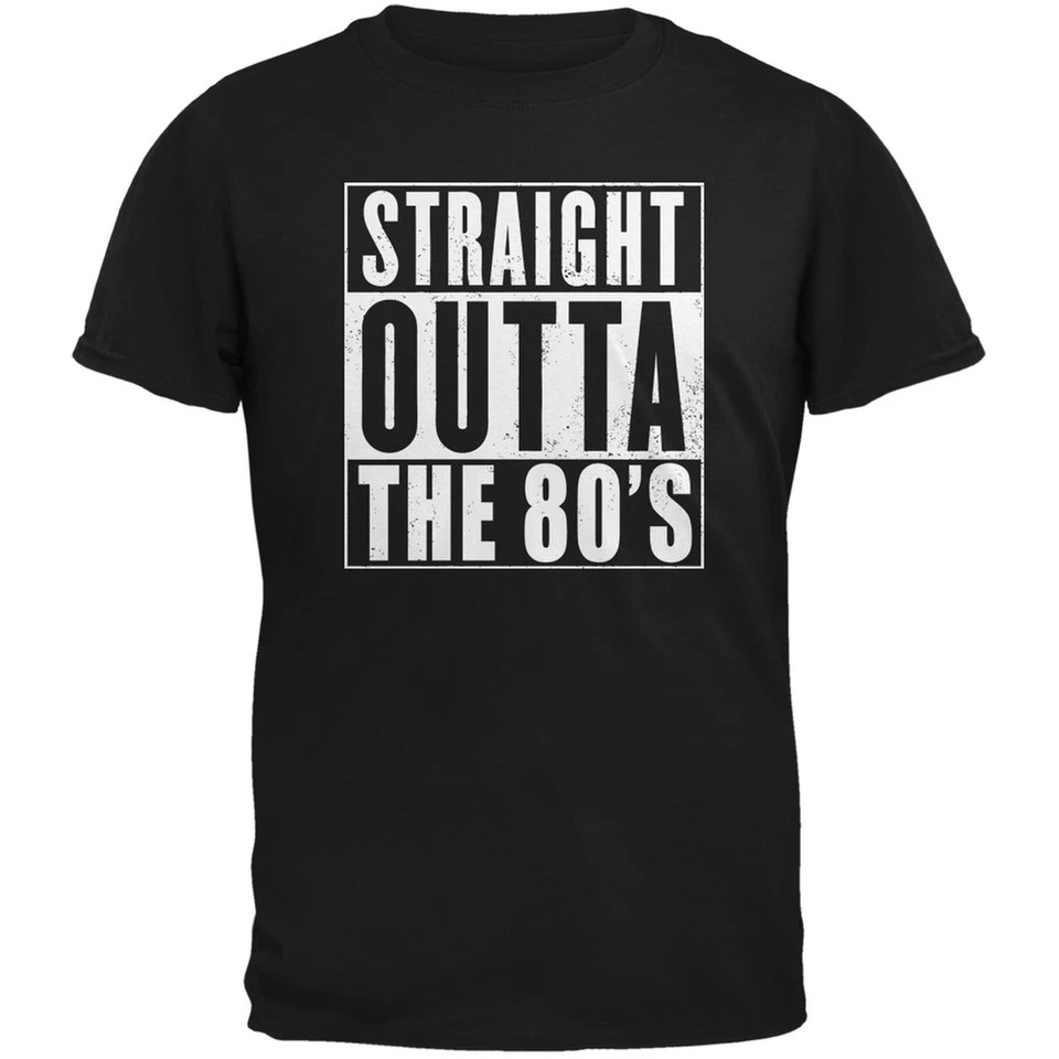 Camiseta Straight Outta The 80's negra adulto Foto 1 de 1