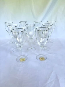 9 Lenox Kristall Zugabe Platin 8,25" Silberrand Eistee Gläser Kelche - Bild 1 von 5