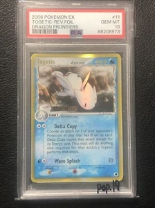 2006 Pokemon EX Dragon Frontiers Togetic Reverse Holo Rare Graded PSA 10 - Picture 1 of 2