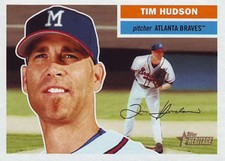 2005 Topps Heritage #353b Tim Hudson Milwaukee Cap - Atlanta Braves 