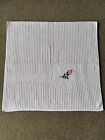 Light Pink Bath Towel With Embroidered Rose - 64 x 118cm - New