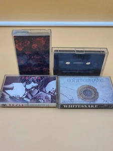Vtg Lot Of 4 Rock Band Cassette Tapes Whitesnake Tesla Aerosmith Skid Row Tested - Picture 1 of 11