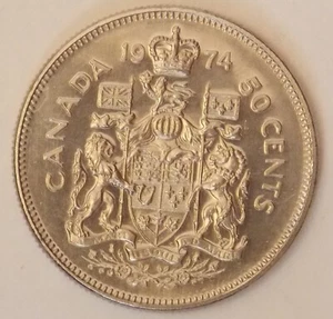 Canada 1974 50 Cent Coin Id#j1 - Picture 1 of 2