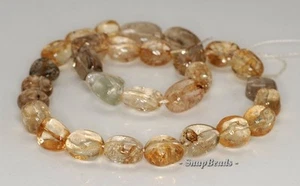 20X13-13X8MM SMOKY QUARTZ GEMSTONE NUGGET LOOSE BEADS 7.5inch - Picture 1 of 3