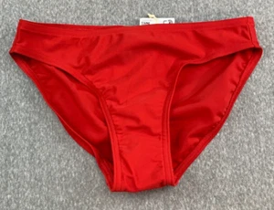 Adidas 3S Bikini Tankini Swimsuit Bottom Girls Size Medium Scarlet Red Hipster - Picture 1 of 15