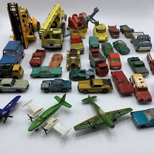 Lot of 31 Vintage Cars - Redline Hot Wheels, Matchbox, Corgi, Speedy, Dinky Toys