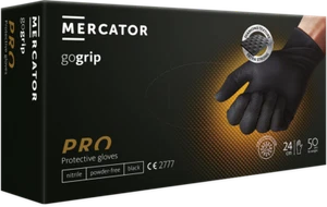 Guantes desechables Mercator gogrip black nitril grip textura de diamante taller de aceite 50 - Imagen 1 de 1