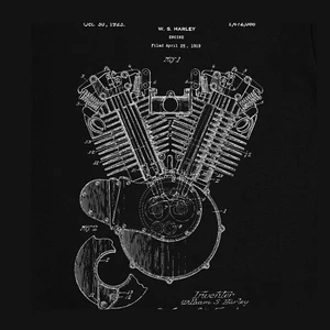 Camiseta Motocicleta Honkey Donkey Engine 1923 Patente de Cerdo - Imagen 1 de 19