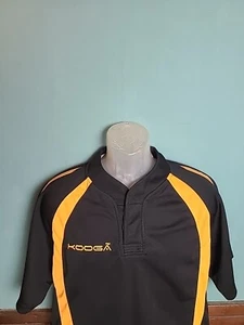 KooGa Rugby Jersey Black Orange Striped Men's Size Large L  - Picture 1 of 10