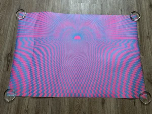 Vintage 1971 Sunset Marketing Inc Psychedelic Mosaic Sun Blacklight Poster USA - Picture 1 of 13