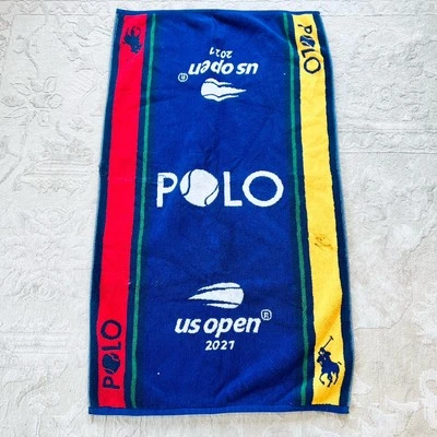 Toalla de tenis Polo Ralph Lauren US Open para hombre campeón 2021 firmada Foto 1 de 4