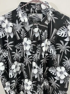 Retro Rifle "Suppressed" Hawaiian Shirt Mens 2XL Floral Rifle Print Camp Shirt - Picture 1 of 8