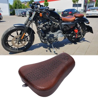 Driver Rider Solo Seat For Harley Sportster 883 / Suzuki Intruder VS700 750 800 - Image 1 of 4