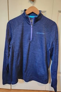Vineyard Vines Boys XL (18) heathered blue performance 1/4 zip long sleeve - Picture 1 of 3
