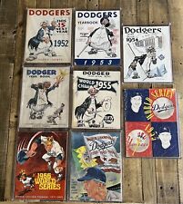 1952-56 & ‘66 BROOKLYN DODGERS YEARBOOK LOT + 1955 & ‘66 World Series programs