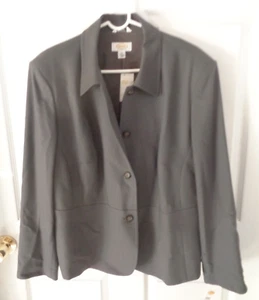 Neu mit Etikett - Vintage Talbots Damen - grau - Wollmischung - Blazer Jacke - Größe 16W - Bild 1 von 2