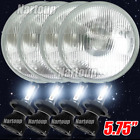 DOT 4pcs 5.75" Round LED Headlights HI/LO H4 For Chevy 3100 Truck 1958 1959