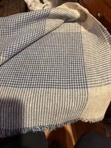 WOVEN WOOL/LINEN RECTANGULAR TABLECLOTH 50" X 60" FRINGE 2 SIDES - Picture 1 of 3