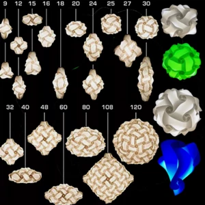 KP GlowSphere DIY Lamps - Easy to Assemble, 30pcs Pack in Various Colors - Picture 1 of 17
