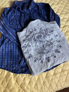 Paket Herrenhemden 2 Guess super stylisch XLarge Langarm & Druckknöpfe - Bild 1 von 10