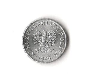 1949 Poland - 1 Grosz - 219 - Aluminum - 0.5g - Picture 1 of 2