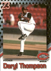 2010 Carolina Mudcats Team Issue #30 Daryl Thompson La Plata Maryland MD Card