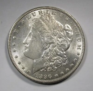 1896 Silver Morgan Dollar CH AU Coin AQ880 - Picture 1 of 3