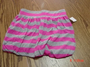 Girls Green and gray striped Bubble Skirt by Honeycomb Kidz - Picture 1 of 4