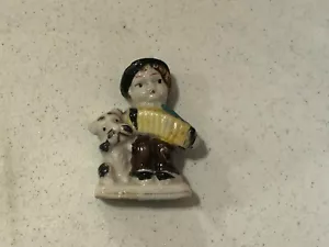 Girl Playing Accordion Porcelain Figurine 2-1/2" Made in Japan #2725 - Picture 1 of 3