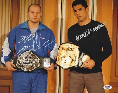 Foto firmada por Fedor Emelianenko y Antonio Rodrigo Nogueira 11x14 PSA/DNA Pride FC Foto 1 de 4