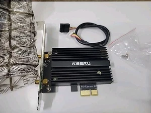 KEEKU AC1200 PCI-E WiFi Card Bluetooth 5.0 DualBand 2.4GHz/5GHz Antinna  Missing - Picture 1 of 2